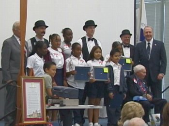 Exlempary students from the FAA adoptive school 
             in Lawndale, CA